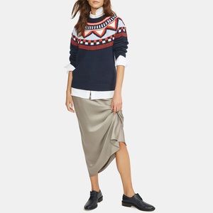 NWT Tory Burch Sport Merino Fair Isle Sweater